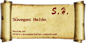 Süveges Helén névjegykártya